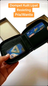 Dompet Kulit Sapi Asli Crazy Horse Pria Wanita Resleting