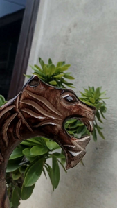 VARIASI PERSENELING HANDLE MOBIL UKIRAN KAYU MOTIF SINGA