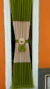 Gorden jendela model ikat pita tengah gorden kupu-kupu tirai jendela minimalis