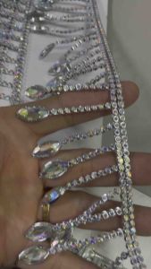 ลูกปัดเพชรเส้น ลายตุ้งติ้งเส้นเพชร งานสวย งานละเอียด สีทอง กว้าง3นิ้ว งานเกรดเอ เนื้อดี ทรงดี สีสวยเงา ส่งไว ห่อยาว 1เมตร