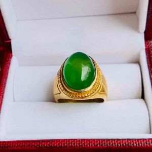 CINCIN BATU AKIK CALSADONI ASLI BATU SUPER MEWAH MANTAP 13x18