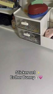 Sticker set ✨Esther Bunny🐰💗 สมุดสติกเกอร์น่ารัก สติ๊กเกอร์อีสเตอร์บันนี่