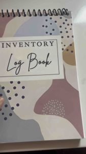 Inventory Log Book A5 Spiral for Business Use
