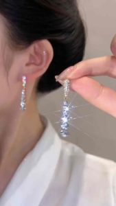 A24 Cod (Beli 2 dapat bonus) Anting juntai simple titanium wanita