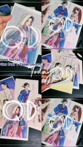 stiker kertas hanbook girl sticker doff ukuran A6 vintage jurnal isi 5 lembar