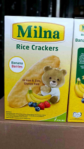 Milna Rice Crackers Rasa Banana Berries/Sweat Potato/Apple Ukuran 20gr