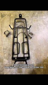 Baga giữa đen có 2 móc vuông xe Exciter 150 ( hàng đẹp không chế cháo)
