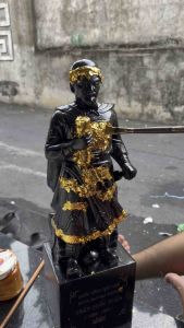 Tượng gỗ Trần Quốc Tuấn gỗ hương giả mun rát vàng linh thiêng cao trấn trạch đất trừ tà tốt nhất hiện nay có 5 kích thước