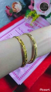 ECLATIA!! Gelang bangle aksesoris wanita emas muda kadar 35% gelang tangan allsize mewah elegan