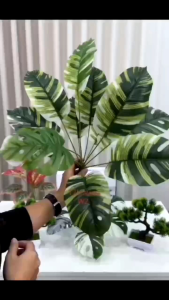 Artificial Leaves Fake Green plants Monstera Leaves Home Decoration Artificial Fake plant
