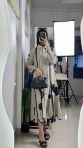 Wati Dress - Premium Midi Dress Lengan Panjang Fashion Terbaru