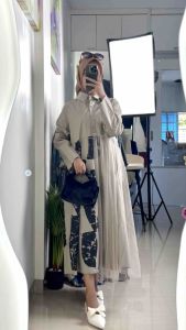 LC888 Premium Oversized Dress Korea Fashion Terbaru