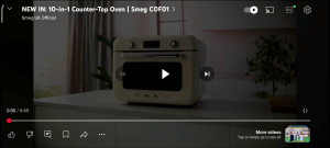 SMEG 10-in-1 Multifunction 30L Countertop Combi Steam Oven Black COF01BLUK (2yrs warranty)