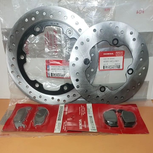 Paket Piringan Cakram Depan Belakang Tiger New Tiger Revo + Kampas Rem Depan Belakang Honda Tiger KCJ