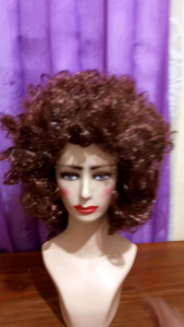 Wig kribo coklat wanita pria - Wig kribo besar coklat import harga grosir