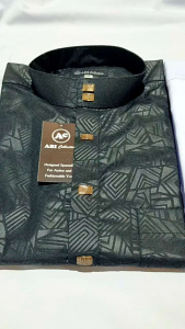 Gamis Pria Embos Kancing: Bahan Katun Polister