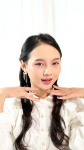 Amefurashi Anting Rumpun Zircon Tindik Drop Earrings