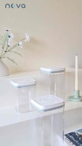 NOVA รุ่นSQ ไม่มีที่ปาดนม กล่องเก็บนมผงสุญญากาศ กล่องใส่นมผง กล่องอเนกประสงค์ อาหาร ขนม Milk Powder Box