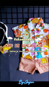 Setelan Baju Anak Laki-Laki (KEMEJA GENJIRO) Untuk Anak Usia 6 Bulan sampai 4 Tahun bisa COD