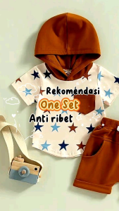 GENJIRO SETELAN HOODIE (BINTANG) UNTUK ANAK LAKI-LAKI USIA 6BULAN - 4TAHUN