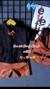 SETELAN ANAK LAKI LAKI/ SETELAN KEMEJA ROMPI BISA DI LEPAS/BAHAN TWILL GARBADINE/UNTUK ANAK USIA 6 BULAN SAMPAI 4 TAHUN/COD