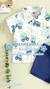 Setelan Baju Anak Laki-Laki (KEMEJA DINO) Untuk Anak Usia 6 Bulan sampai 4 Tahun bisa COD