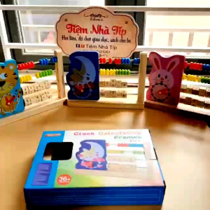 Bảng tính hình thú bằng gỗ cho bé