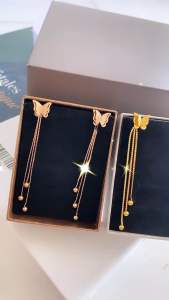 Anting Rumbai Titanium Kupu-Kupu CXB392: Desain Unik & Elegan
