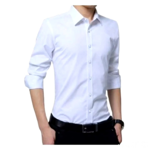 Baju kemeja putih cowok panjang polos  formal JUSMAN