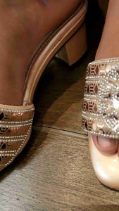 Sandal heels wanita slop hak 5 cm - ERIKA