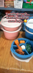 [ Dapat 6 set ] Rantang Idola berkatan / susan / cokelat / coklat / sekat / bakul / wadah berkatan / baskom wadah susun berkatan / waskom hajatan/ syukuran / plastik / serbaguna / bakul
