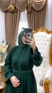 zahwa set hijab gamis set hijab gamis ceruty gamis muslim wanita