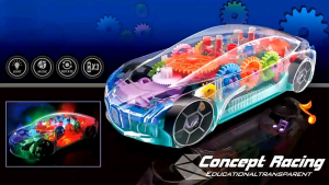 Mainan Mobil Anak / Transparant Car Toys / Mobil Baterai Lampu