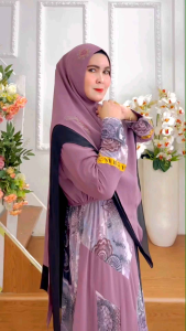 Flora Series | Gamis Syari Ceruty Babydoll | Gamis Premium