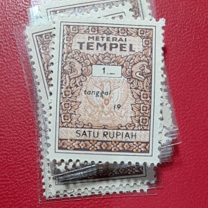 Materai Indonesia Koleksi kuno 1 Rupiah Tahun 1960-1970 UN USED