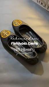 {Gratis Dompet}Flatshoes Wanita Sepatu Kerja Wanita Flatshoes Kasual Flatshoes Karet Anti Slip