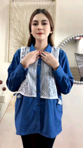 BLOES OVERSIZE CRINKLE AIRFLOW BUSUI WHUDU FREINDELY ATASAN KATUN SOFT WANITA MIX RENDA