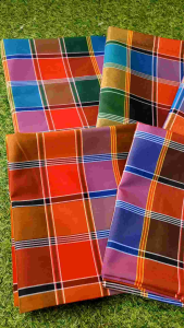 ผ้าโสร่งไหมแกมฝ้ายทอเครื่อง ผ้านุ่งผู้ชาย โสร่งอิสาน