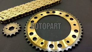 Gear gir set paket CRF 150 L 15-49T baja sepuh joss gearset girset gigi tarik rantai roda model sss