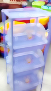 DUYTAN Rak Dapur Plastik Dengan Penutup/Plastic Cup Shelf With Lid/Plastic Storage Rack