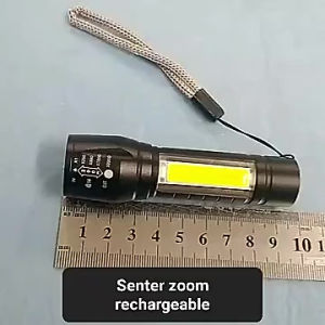 Senter Mini XPE COB LED Zoom Lampu Pencahayaan Camping Piknik Hiking Swat Police Light Rechargeable