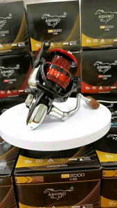 รอกอาชิโน่ GS ลูกปืน 4 ตลับ รุ่นใหม่ล่าสุด สีสันสวยงาม สปูนโลหะ เสียงคลิ๊กดังกังวาน