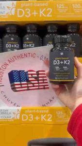 [ ĐỦ BILL STORE + AIR]  Vitamin D3 + K2 SPORTS RESEARCH SR 160 Viên Veggie Softgels _ Live tại Mỹ