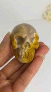 Crystal Carving - Skull💀 - Mookaite Blue Quartz Green Aventurine | Collectibles |