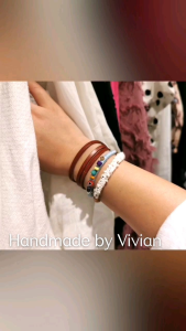 DaVee Handmade Leather Cord Bracelet Bohemian Style Colorful Natural Stone Beaded Bracelet Fashion Accessories Jewellery Bracelets Anklets