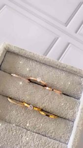 Cincin Titanium Mewah Tingkat 3 Mata 1 Diamond CXA103