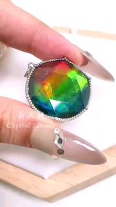 【现货】27mm 斑彩大卫星吊坠 ▪️1号▪️Ammolite Pendant|斑彩能量|招财纳福|提升气场|吸引贵人|收藏珍品|Ammolite Star of David Pendant ▪️27MM