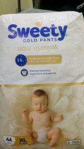 SWEETY GOLD PANTS TIDUR NYENYAK POPOK SWEETY S66 M60 L54 XL44 XXL36