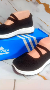 sepatu simple wanita rajut insol anti slip import