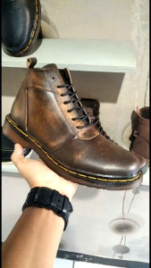 Sepatu Boots Pria kulit Greata Svend 02 Black Kasual Formal Hang out